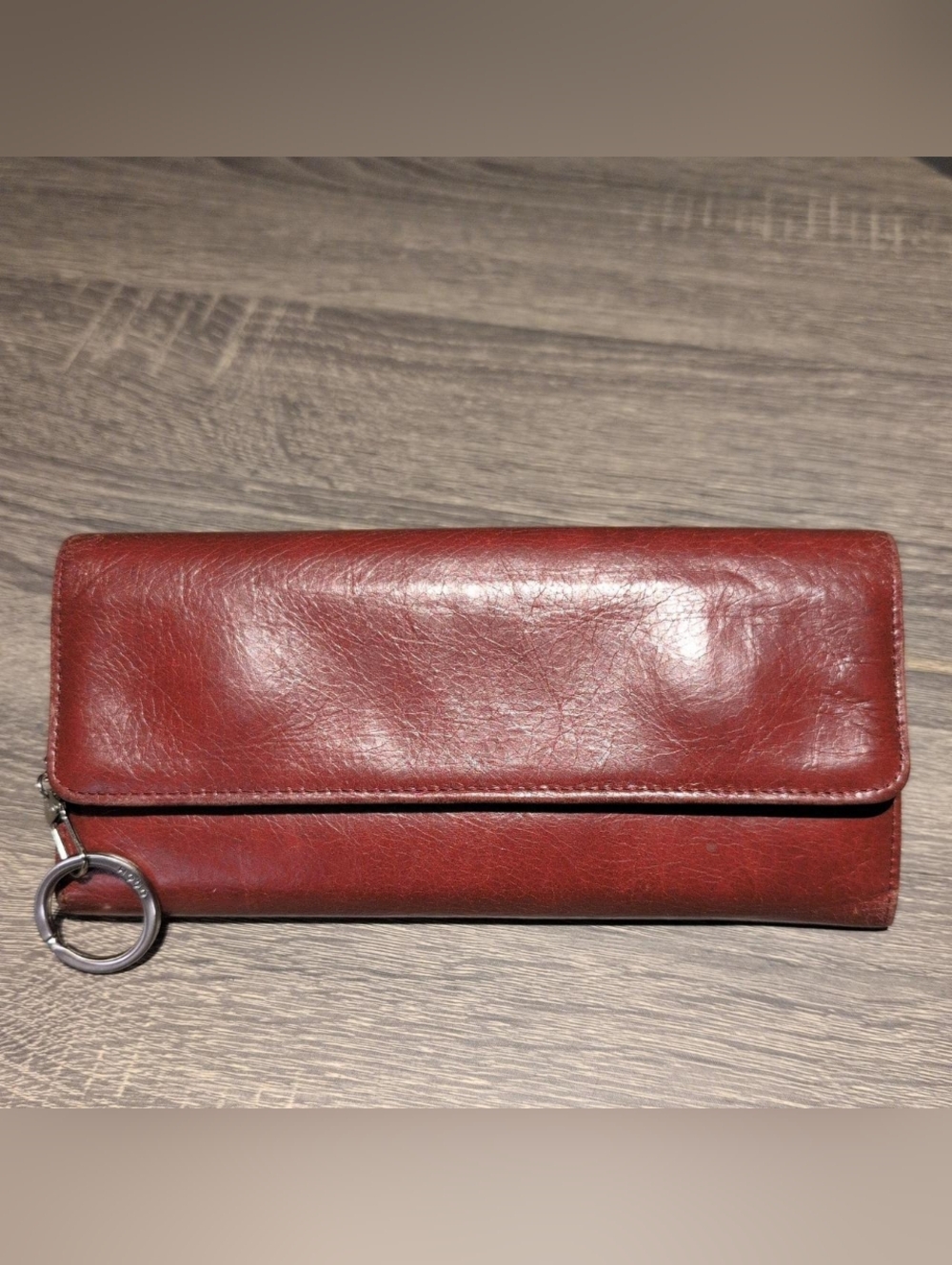 NWOT Hobo ultra soft leather wallet clutch with floral lining, color chestnut